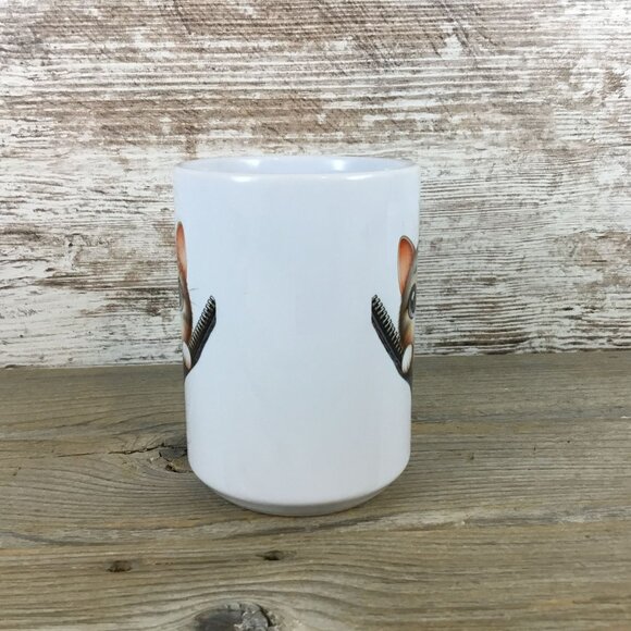 Cat Peeking from Zipper Design 15 oz Ceramic Coffee Mug - Picture 2 of 3